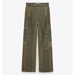 Zara ZW THE CONTRAST STRAIGHT PANTS